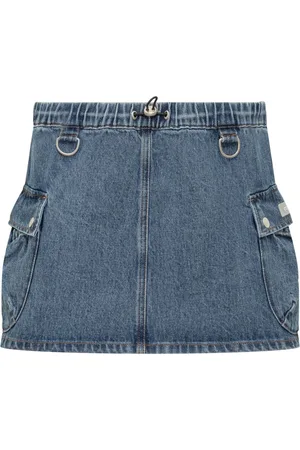 COPERNI Spódnice, Kobieta, Niebieski, XS, Denim, Denimowa Spódnica Cargo
