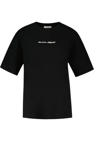 Maison Kitsuné Koszulki, Mężczyzna, Czarny, S, Czarna Bawełniana Oversize T-shirt