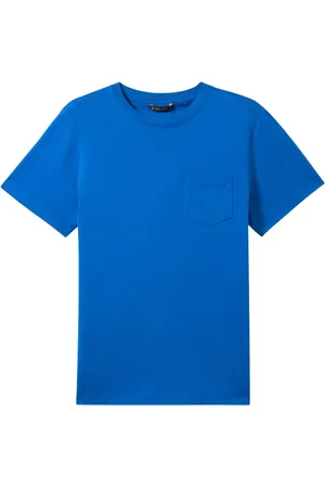 Brooks Brothers Koszulki, Mężczyzna, Niebieski, L, Bawełna, Bawełniana Koszulka z Kieszenią