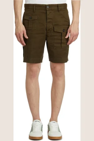 Dsquared2 Szorty, Mężczyzna, Zielony, S, Bawełna, Bawełniane szorty cargo typu bermudy