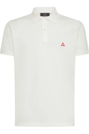 Peuterey Koszulki, Mężczyzna, Biały, 2XL, Biała Koszulka Polo z Haftowanym Logo