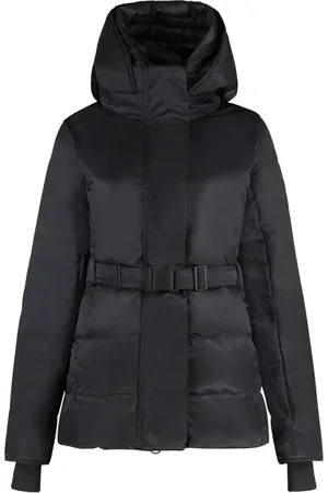 Canada Goose Kurtki, Kobieta, Czarny, L, Kurtka z kapturem z technicznej tkaniny z wypełnieniem z gęsiego puchu
