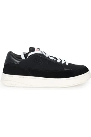 Diesel Buty, Mężczyzna, Czarny, 42 EU, Skóra, Niskie sznurowane sneakersy