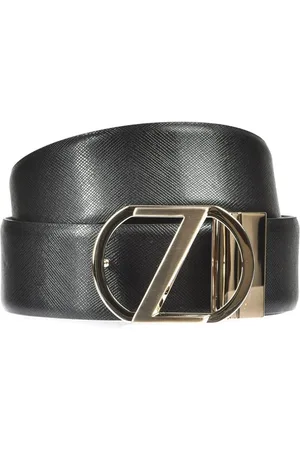 Ermenegildo Zegna Akcesoria, Mężczyzna, Czarny, 105 CM, Skóra, Stylowy pasek