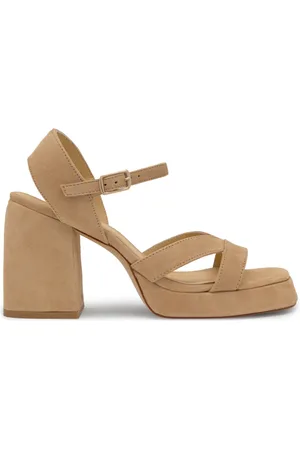 Castaner Buty, Kobieta, Beżowy, 36 EU, Zamsz, Sandały na 10 cm obcasie