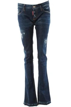 Dsquared2 Jeansy, Mężczyzna, Niebieski, S, Bawełna, Jeansyy Sharpei z prostymi nogawkami