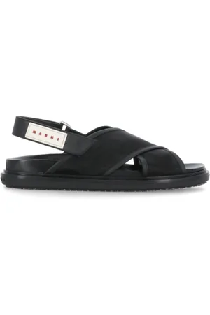 Marni Buty, Kobieta, Czarny, 38 EU, Skóra, Sandały Fussbett