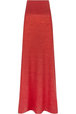 Cortana Spódnice, Kobieta, Czerwony, XL, Wełna, Marlon Maxi Skirt