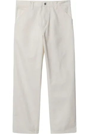 Carhartt Jeansy, Mężczyzna, Biały, W31, Bawełna, Spodnie Single Knee Pant
