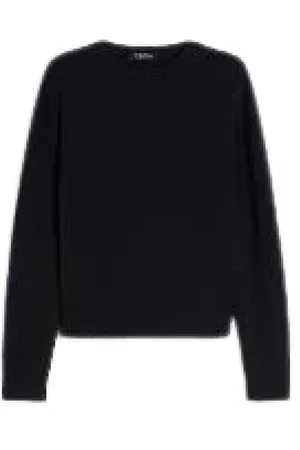 Max Mara Bluzy, Kobieta, Niebieski, L, Bawełna, Stylowa bluza dzianinowa