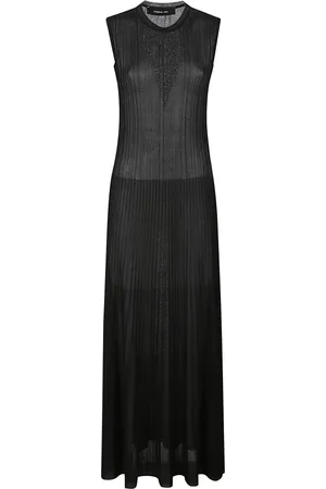 FEDERICA TOSI Sukienki, Kobieta, Czarny, 2XS, Elegancka Sukienka Bez Rękawów