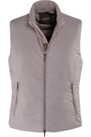 MOORER Kurtki, Mężczyzna, Beżowy, 4XL, Kamizelka