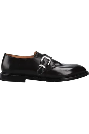 Premiata Buty, Mężczyzna, Czarny, 42 EU, Derby z jednolitym klipsem z konnej skóry