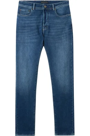 Brooks Brothers Jeansy, Mężczyzna, Niebieski, W34, Bawełna, Bawełna Stretch Denim 5-Kieszeniowe Spodnie