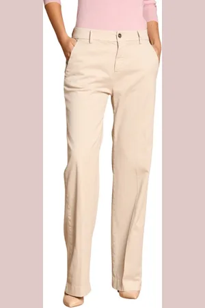 Masons Spodnie, Kobieta, Beżowy, XS, Bawełna, Spodnie Chino New York Straight