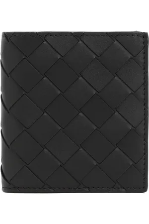 Bottega Veneta Akcesoria, Mężczyzna, Czarny, ONE SIZE, Skóra, Portfel Intrecciato Slim Bifold