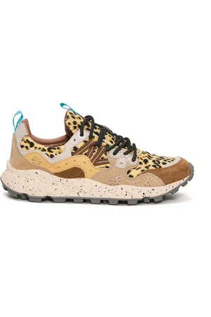 Flower Mountain Buty, Kobieta, Beżowy, 38 EU, Zamsz, Beżowe Sneakersy z Technicznej Tkaniny