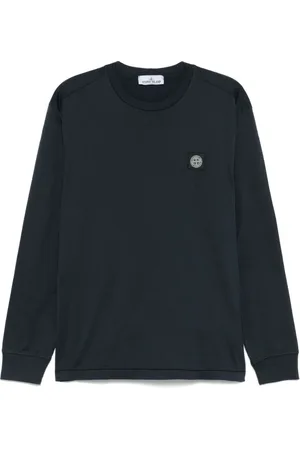 Stone Island Bluzy, Mężczyzna, Niebieski, 2XL, Niebieskie T-shirty i Pola