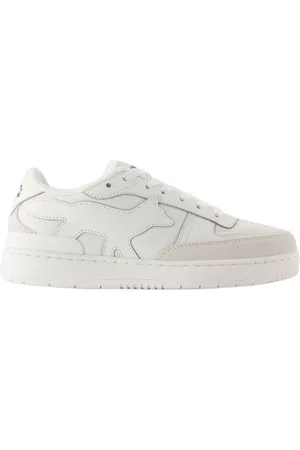 Maison Kitsuné Buty, Kobieta, Biały, 39 EU, Zamsz, Białe Skórzane Sneakersy - Chiru