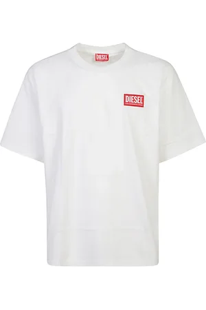 Diesel Koszulki, Mężczyzna, Biały, L, Bawełna, Białe T-shirty i Polo