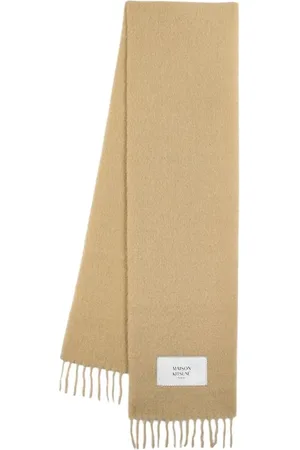 Maison Kitsuné Akcesoria, unisex, Beżowy, ONE SIZE, Wełna, Szalik z Wełny Alpaki Baby