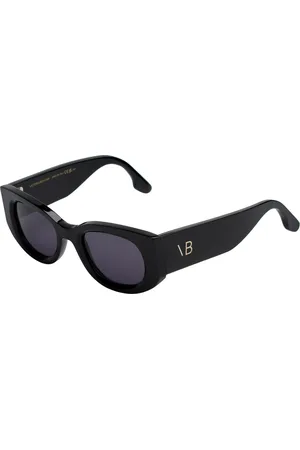 Victoria Beckham Akcesoria, Kobieta, Czarny, ONE SIZE, Nowoczesne Okrągłe Okulary Przeciwsłoneczne z Oprawką z Acetat