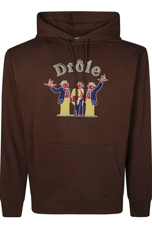 Drôle de Monsieur Bluzy, Mężczyzna, brązowy, M, Hoodie Crillon