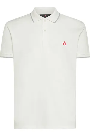Peuterey Koszulki, Mężczyzna, Biały, 2XL, Biała Koszulka Polo z Haftowanym Logo