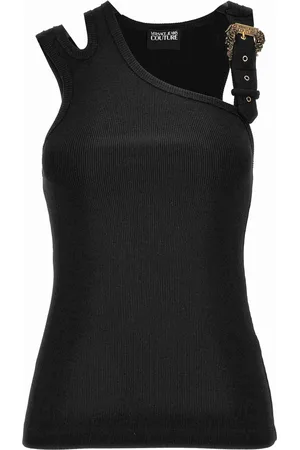 VERSACE Koszulki, Kobieta, Czarny, XS, Top Czarny