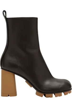 Bottega Veneta Buty, Kobieta, brązowy, 39 EU, Skóra, Skórzane botki do kostki