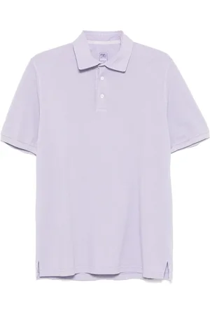 FEDELI Koszulki, Mężczyzna, Fioletowy, 3XL, Bawełna, Klasyczna koszulka polo z bawełny