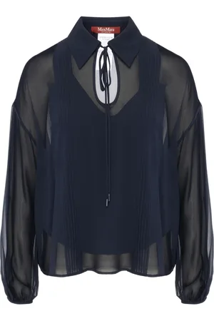 Max Mara Bluzki, Kobieta, Niebieski, S, Bluzka Valdai