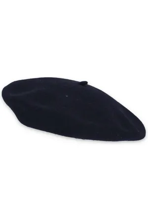 Maison Margiela Akcesoria, Kobieta, Niebieski, M, Wełna, Wełniany beret w kolorze niebieskim