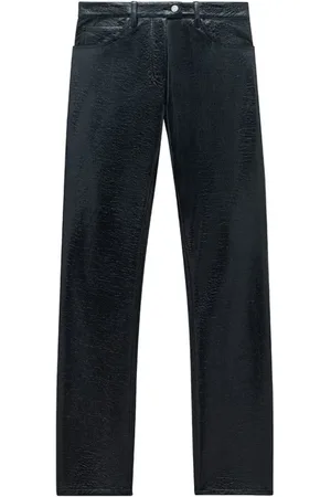 Courrèges Spodnie, Kobieta, Czarny, XS, Bawełna, Dopasowane jeansy ze stretchem z bawełny