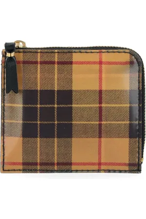Comme des Garçons Akcesoria, Mężczyzna, Żółty, ONE SIZE, Len, Lenticular Tartan Wallet