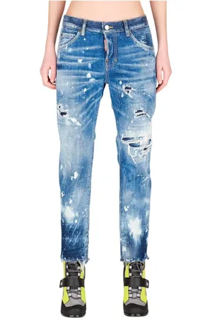 Dsquared2 Jeansy, Kobieta, Niebieski, 2XS, Bawełna, Jeansyy Cool Girl Straight