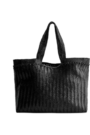 Dragon Diffusion Torebki, Kobieta, Czarny, ONE SIZE, Skóra, Skórzana torba typu tote