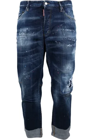 Dsquared2 Jeansy, Mężczyzna, Niebieski, M, Bawełna, Proste Jeansyy