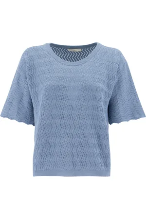FEDELI Koszulki, Kobieta, Niebieski, M, Bawełna, T-Shirt