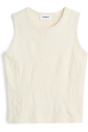 Soulland Koszulki, Kobieta, Biały, 2XS/XS, Bawełna, Mira pluszowy top