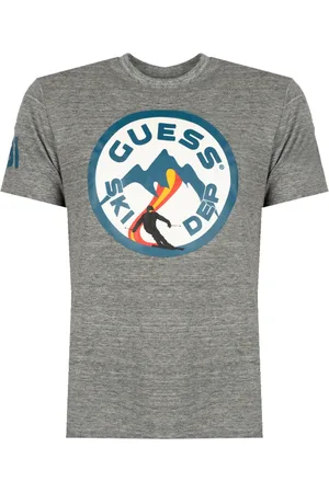 Guess Koszulki, Kobieta, Szary, L, Bawełna, Damska koszulka T-Shirt