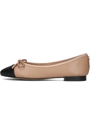 Steve Madden Buty, Kobieta, Beżowy, 41 EU, Skóra, Beżowe baleriny z czarnym noskiem