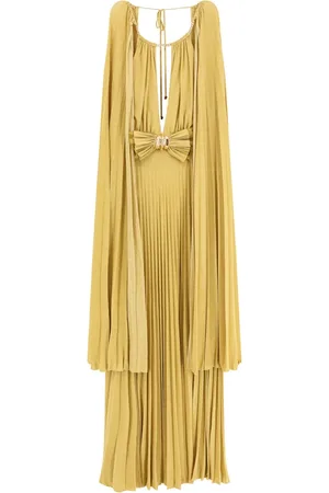 Elisabetta Franchi Sukienki, Kobieta, Żółty, L, Sukienka Maxi Red Carpet