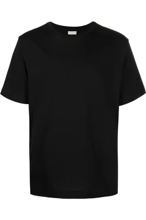 DRIES VAN NOTEN Koszulki, Mężczyzna, Czarny, M, Bawełna, Hertz T-Shirt