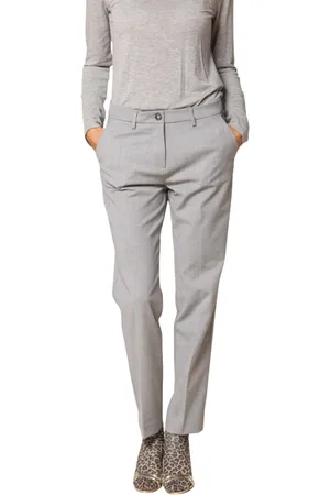 Masons Spodnie, Kobieta, Szary, 2XS, Wełna, Spodnie Chino New York