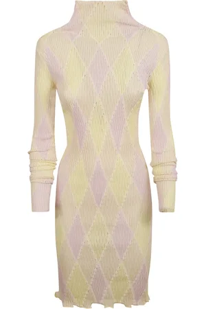 Burberry Sukienki, Kobieta, Wielobarwność, M, Bawełna, Dzianinowa Sukienka Codzienna