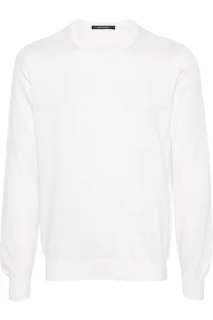 TAGLIATORE Swetry, Mężczyzna, Beżowy, L, Bawełna, Maglia Sweater