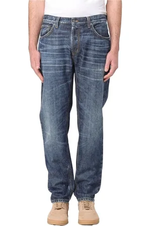 Dondup Jeansy, Mężczyzna, Niebieski, W33, Ciemny dżins marchewkowy fason jeans
