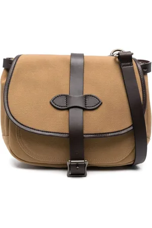 Filson Torebki, Kobieta, Beżowy, ONE SIZE, Beżowa Torba Skórzana/Bawełniana