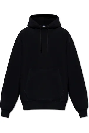 Burberry Bluzy, Mężczyzna, Czarny, S, Bawełna, Bluza z kapturem z naszywką z logo